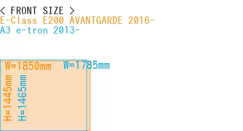 #E-Class E200 AVANTGARDE 2016- + A3 e-tron 2013-